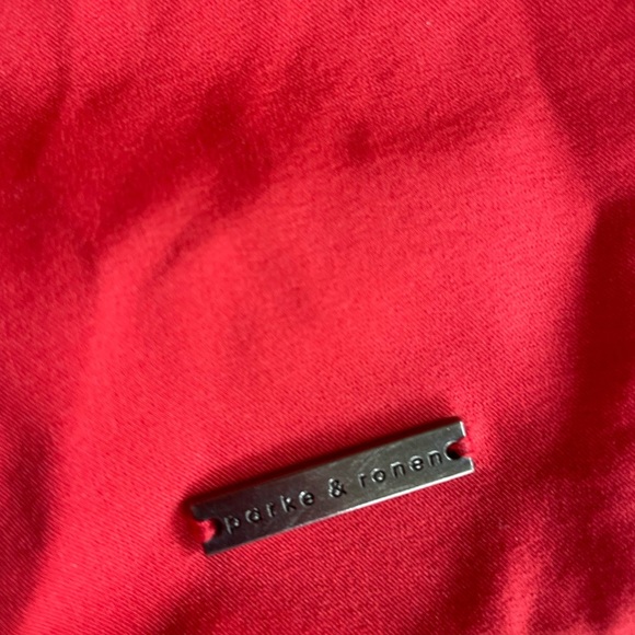 Parke & Ronen Red & Orange 2” Angeleno Solid Stretch Swim Trunk - Picture 4 of 6